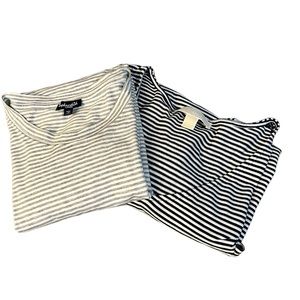 Pair of Splendid and Michael Michael Kors Striped Tops Sz L